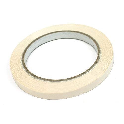 indigo® Butcher Sealing Tape – 9mm x 66m – Strong PVC Neck Bag Tape for Meat, Fruit & Veg, Sweets & Food Packaging – Pack of 6 (White)