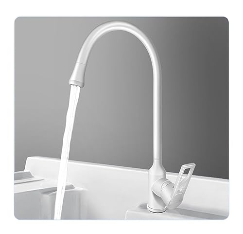 Robinet de cuisine en acier inoxydable mitigeur rotatif 360 gris