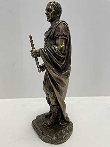 Estatua de Julio César en Uniforme Militar Romano Acabado Bronce miniatura 4