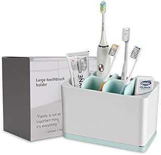 kitchenhoney Toothbrush Holder Multifunctional Bathroom Toothpaste Caddy Toothbrush Organizer Stand for Electric Toothbrush, Toothpaste