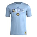 Adidas Men's Atlanta United MLS Short Sleeve T-Shirt, Blue Atlanta United, X-Large