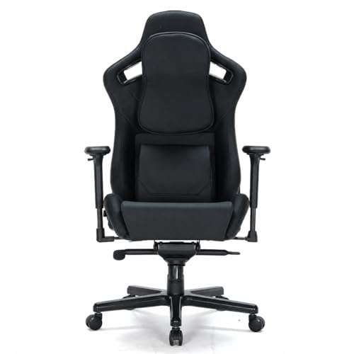 ROOMAX ゲーミングチェア  多機能 リクライニング180度 高性能6Dアームレスト ロッキング 調節可能ランバーサポート リモートワーク テレワーク 在宅ワーク 在宅勤務チェア gaming chair (ブラック)