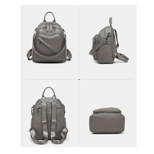 Shoulder Bags Women's Genuine Leather Fashion Backpacks Casual Daypack Travel Bags Business Laptop Bags (Color : Black, Size : Large)2