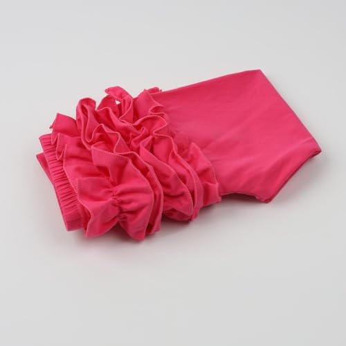 Image of HOOLCHEAN Baby Toddler and Little Girls Ruffles Buttocks Leggings Solid Color Pants