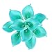 Floral Kingdom 18 PCS 14" Real Touch PU Latex Artificial Calla Lily Flowers for Wedding Bouquets, centerpieces, and Floral Decor (Tiffany Blue)