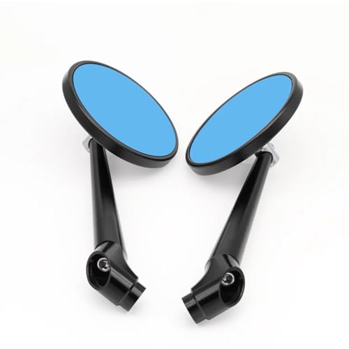 Rétroviseurs de moto réglables ronds 8mm 10mm pour une vue large noire