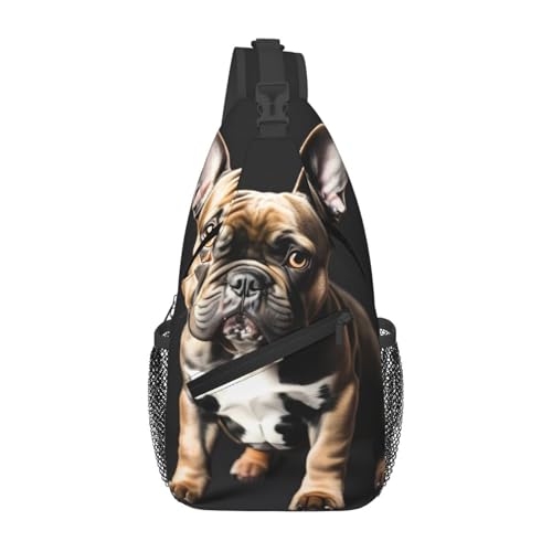 Mochila cruzada con estampado Bulldog Francés orejas largas