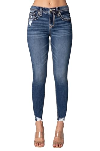 Miss Me Women's Noa Jane Mid-Rise Cropped Skinny Jeans2