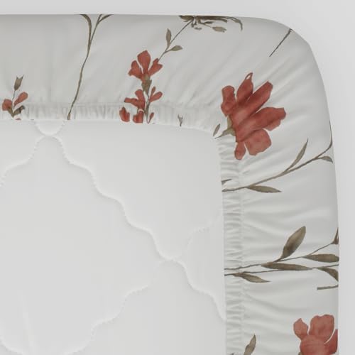 Image of HUESLAND by Ahmedabad Cotton 144 TC Cotton Elastic Fitted Bedsheet King Size with 2 Pillow Covers | 72 x 78 inches