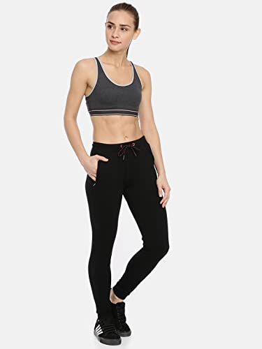 Image of Macrowoman W-Series Fitted Women's Jogger Pants in Ultra-Soft Poly Cotton Stretch Fabric for Comfort and Style