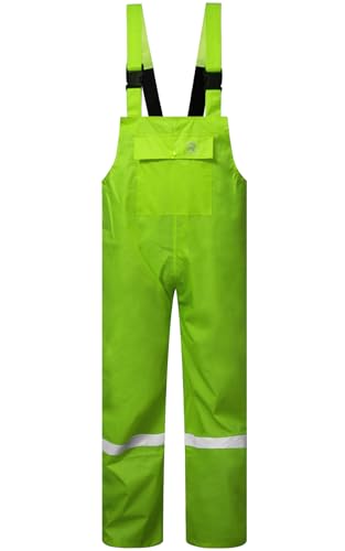 RainRider Bib Rain Pants for Men Waterproof Rain Gear for Women Workwear Bib Overalls Trousers for Fishing(Yellow,M)