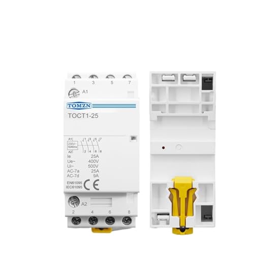 Contactor modular CA 4P 25A para solucionar sobrecargas en circuitos de 110V 4
