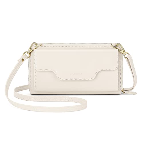 Image of nuoku Small Purse for Women, RFID Blocking Wristlet Wallet, Crossbody Clutch with Cell Phone Pocket