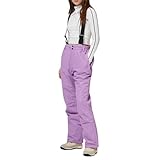 Baggy Skihose Damen Herren mit Träger und ohne Träger Einfarbig Snowboardhose Schneehose Damen...