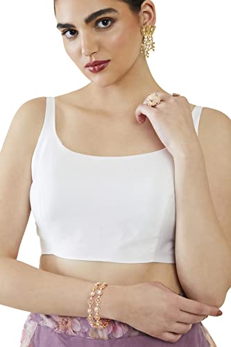 Image of Soch Womens Taffeta Solid Sleeveless Padded Blouse