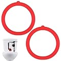 2 PCS Silicone Canister Flush Valve Seal, Leak-Proof Gasket Repair Kit Toilet Seal Ring Replacement Gasket Seal Kit for Compatible Toilet Inside Tank Parts Kohler Gp1059291