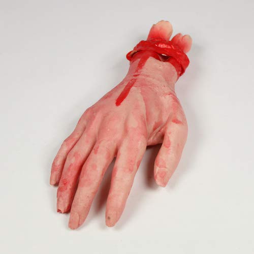 sage Square Fake Cosmetic Bloody arm Hand for Prank Halloween Party Props Cosplay Decorations (Short Hand)- Multi Color 2