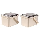 Alipis 2 Cubos De Residuos De Té Recipiente De Plástico Colador De Plástico Cubo De Basura De Escritorio Cubo De Compost Cesto De Basura De Cocina Cubo De Compost De Cocina