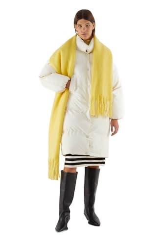 Écharpe longue en tricot jaune à franges Compania Fantastica taille unique pour femme