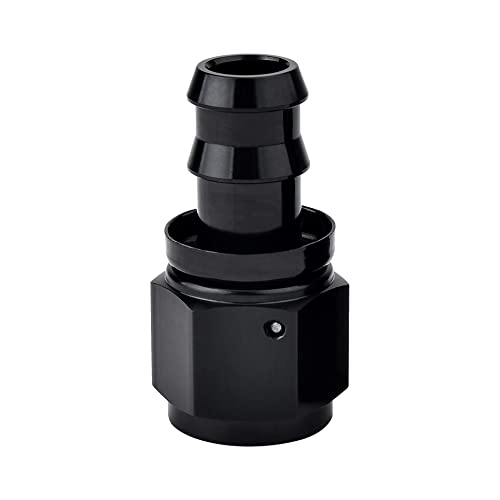 EVIL ENERGY 8AN Straight Push Lock Hose Fitting End Black