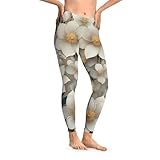 Floral Stretchy Leggings, Comfortable Yoga Pants, Casual Athleisure Wear, Perfect for Workouts and Relaxation, Spring Fashion