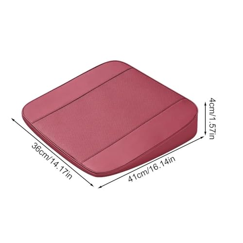 Funda asiento coches premium de cuero transpirable con cojín aumentado de 4 cm 2