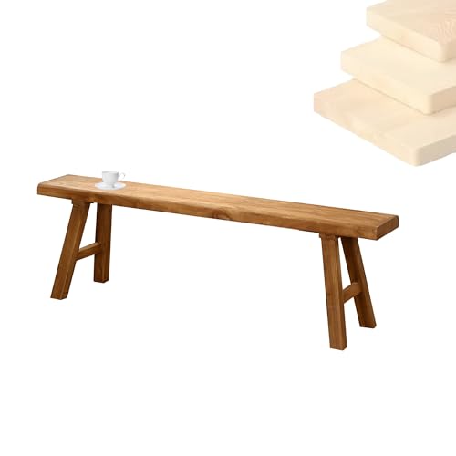 JOSIAHCQ Banco Recibidor Taburete Madera Banquetas Dormitorio Banco Pie de Cama Reposapies Salon Otomana para Entrada Interior Pasillo Salón Sala de Estar y Cocina(200cm(78.7in))