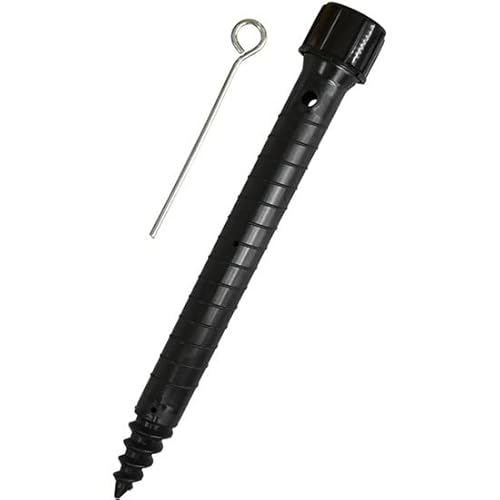 埋め込み式のぼり旗用ポールスタンド 黒 No.29211