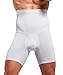 Produktbild QUAFORT Herren Bauchweg Shorts Hohe Taille Slimming Shapewear Body Shaper Bein Unterwäsche Slips, Weiss/opulenter Garten, XXX-Large