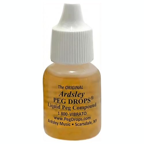 Ardsley Peg Drops - The Original Liquid Peg Compound for Violin, Viola, Cello & Bass - Stops Slipping and Squeaking Pegs – Easy No-Remove Application - 1/3 oz (9.8ml)