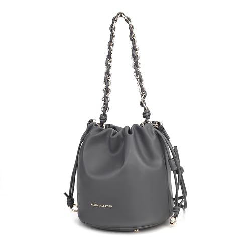Image of MKF Collection Crossbody Bucket Bag for Women, Vegan Leather Drawstring Hobo Shoulder Bags Handbag Purse by Mia K