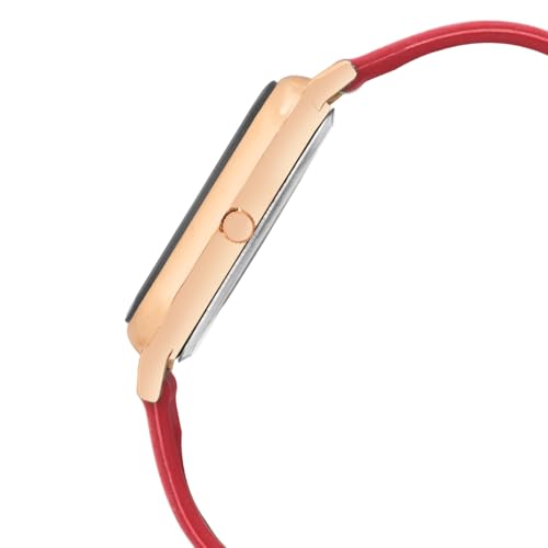Image of PAPIO Rectangle Dial Analog Women's Fashion Wrist Watches, Silicone Strap, Quartz Movement