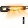 YESERLl Electric Patio Heater with LED Light- 1500w Outdoor Fast Heating with 3 Power Setting,Wall Mounted Carbon Infrared Heater Quiet - IP65 Waterproof and 24H Timer for Snow Outdoor