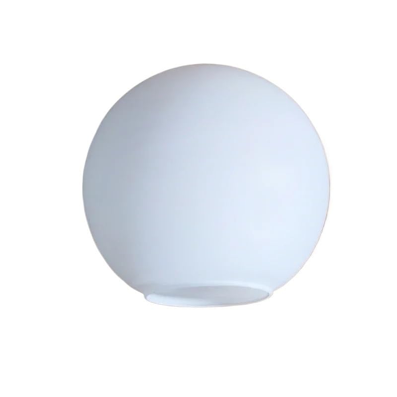 Lustre d'escalier suspendu en métal doré avec boules en verre opale 15cm