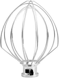 K45WW 6'' Wire Whip Compatible with 4.5-5Qt KitchenAid Tilt-Head Stand Mixer, Kitchenaid Whisk Replacement For Egg Cream Stirrer, Flour Cake Balloon Whisk，Kitchenaid mixer attachments