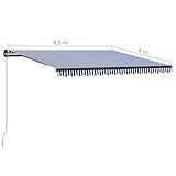 Zoom IMG-2 vidaxl tenda da sole retrattile Zoom IMG-2 vidaxl tenda da sole retrattile