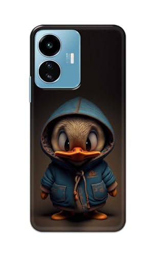 Image of PRINTFIDAA Plastic Printed Hard Back Cover Case For Vivo Iqoo Z6 Lite 5G | Vivo Y77 5G Back Cover (Animated Duck) -112, Multicolor