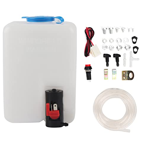 QANYEGN Car Windshield Washer Bottle, Windshield Washer Fluid Reservoir Bottle Kit, Windshield Wiper Reservoir for Most Car UTV Boat