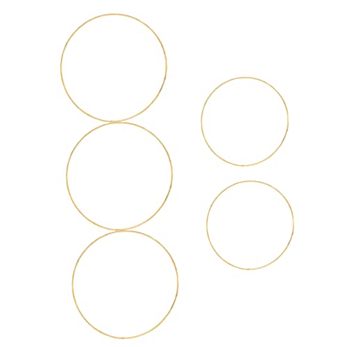 SOLUSTRE 5Pcs Dreamcatcher Rings Garland Circle for DIY Craft Projects Dream Catcher Frame for Wreath Making and Home Decor