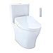 TOTO MW4463046CUMGA#01 WASHLET+ Aquia IV 1G 2-Piece Elongated Dual Flush 1.0 & 0.8 GPF Toilet w/Auto Flush S500e Bidet Seat (Cotton White)