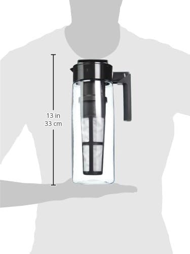 Image of Deluxe Cold Brew Iced Coffee Maker with Airtight Seal & Silicone Handle, 2-Quart, Black BPA-Free Dishwasher-Safe