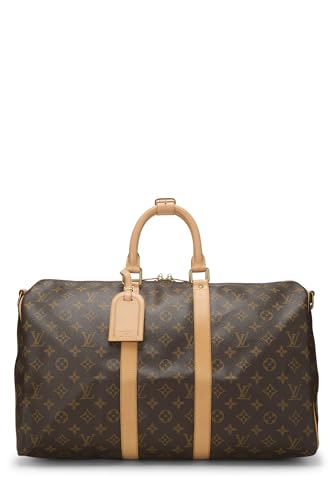 Louis Vuitton, Pre-Loved Monogram Canvas Keepall Bandouliere 45, Brown