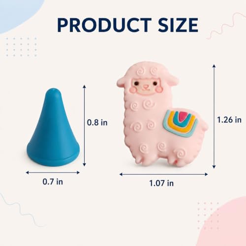 Image of Sexyppl 8PCS Knitting Needle Stoppers,Cartoon Animal Needle Point Protectors, Cute Letters Knitting End Caps, Colorful Cube Knitting Accessories and Gadgets (8 White)