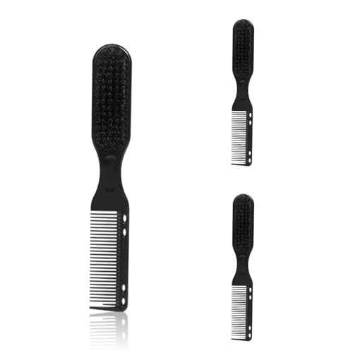 3pcs Beard Brush | 2-in-1 Pocket Comb for Men for Beard Grooming, Fine & Coarse Teeth, 6.7 Inches Long, Hair Styling & Moustache Care | Compact Comb, Portable Mens Accessories