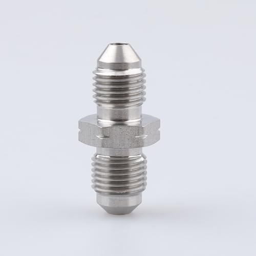 Image of AC PERFORMANCE Stainless Steel -3 AN Male Flare to M10 x 1.0 Brake Hose Fitting Adapter