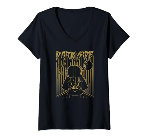 T-shirt Dark Vador col V Star Wars au design graphique stylisé et coupe ajustée