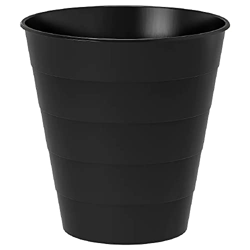 I-K-E-A FNISS Trash Can Paper Waste Bin Basket Durable Plastic 3 Gallons Lightweight (Black)