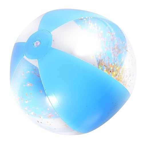 VANZACK Big Inflatable Beach Ball Sequins 36cm Set of 3 Glitter Beach Balls for Summer Pool Parties
