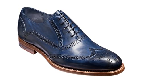 Image of BARKER Valiant Men's Handmade Oxford Derby Shoes - Premium Calf Leather, Goodyear Welted, Hand-Painted Finish, Classic Formal Style