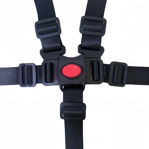 ZROSIN 5-Point Kids Safety Harness Adjustable Polyester Safety Belt for High Chair/Stroller/Car Seat（2pcs）